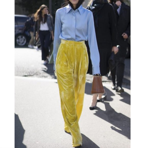 GREY LAB Velvet Pants in Gold - Picture 16 of 16